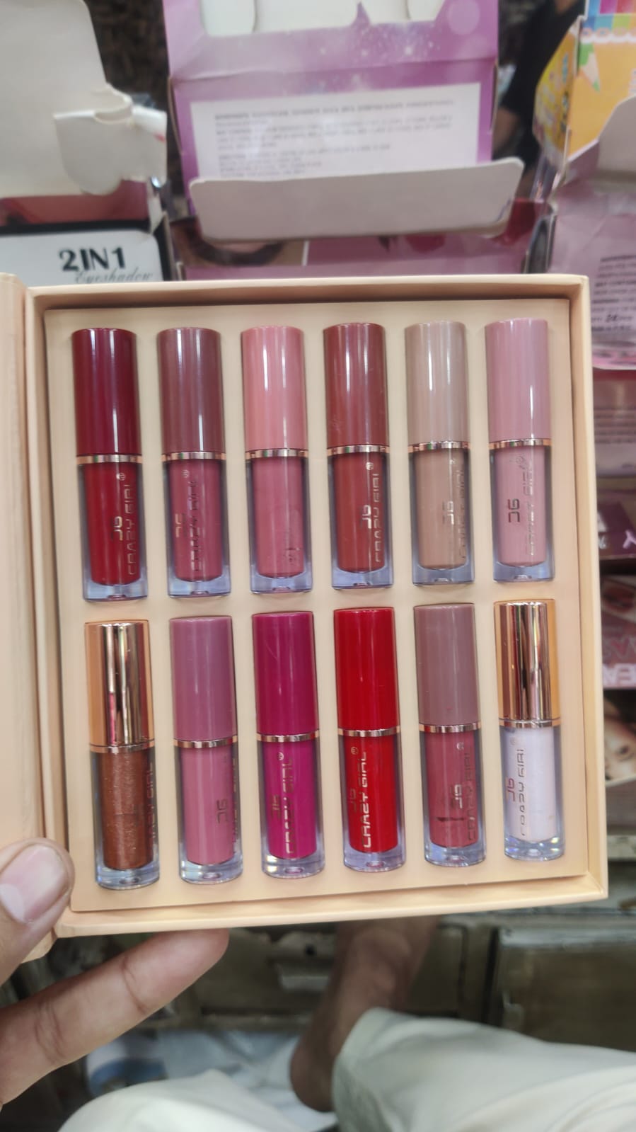 Crazy Girl “Thanks for the Love” Lip Gloss Set – 12 in 1 Multi-Shade Collection, Smooth & Non-Sticky Finish (3 ml Each)