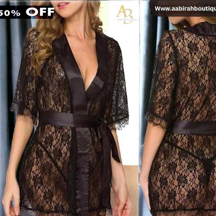 3PCS Net Gown & Bikini Set