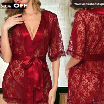 3PCS Net Gown & Bikini Set