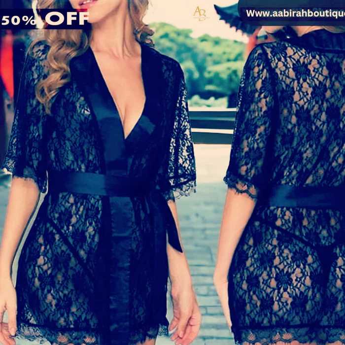 3PCS Net Gown & Bikini Set