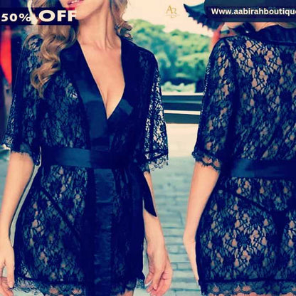 3PCS Net Gown & Bikini Set