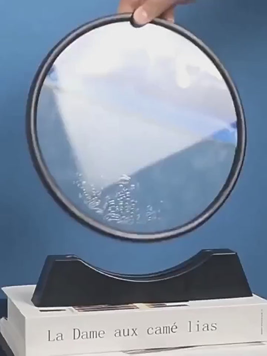 3D Moving Sand Mountain Lamp With Stand - Sandscape Painting - Moving Sand Art - Showpiece - Home Decoration